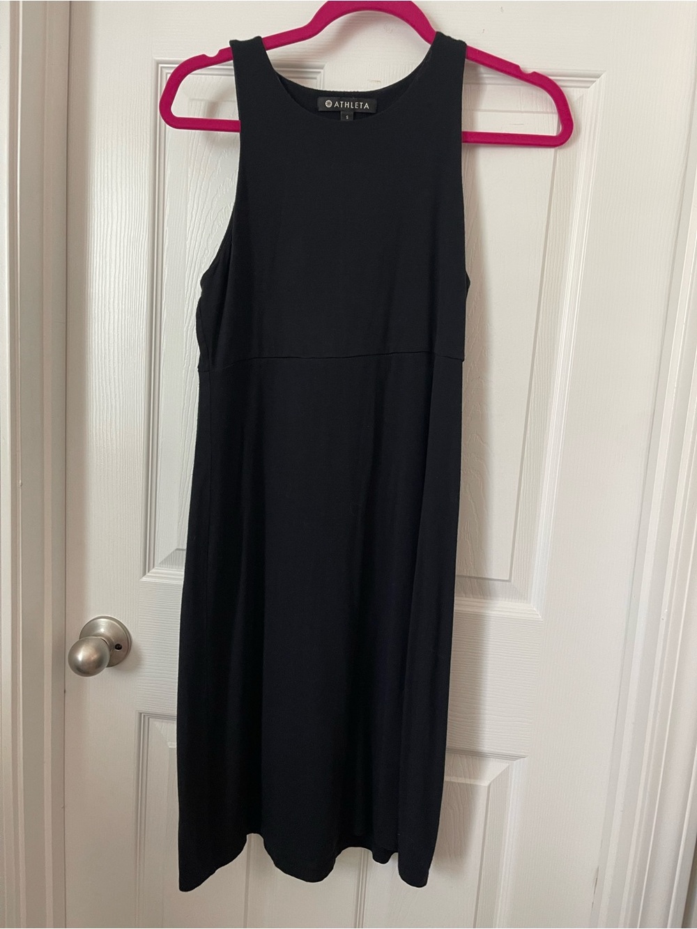 Athleta Black Sleeveless Midi Tank Dress